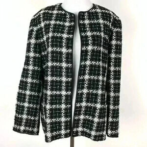 Jones New York signature blazer 16 black white